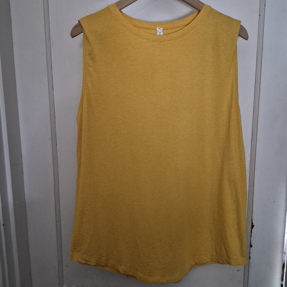 Lululemon Love Tank Top, Pima Cotton, Gold Spice, Size 12
